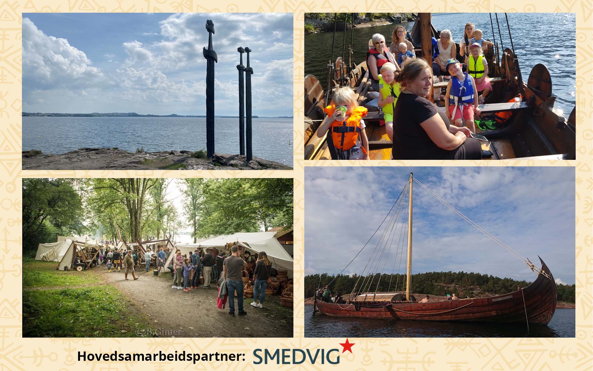Hovedmarkering Hafrsfjord Bilder av Vikingfestivalaktiviteter