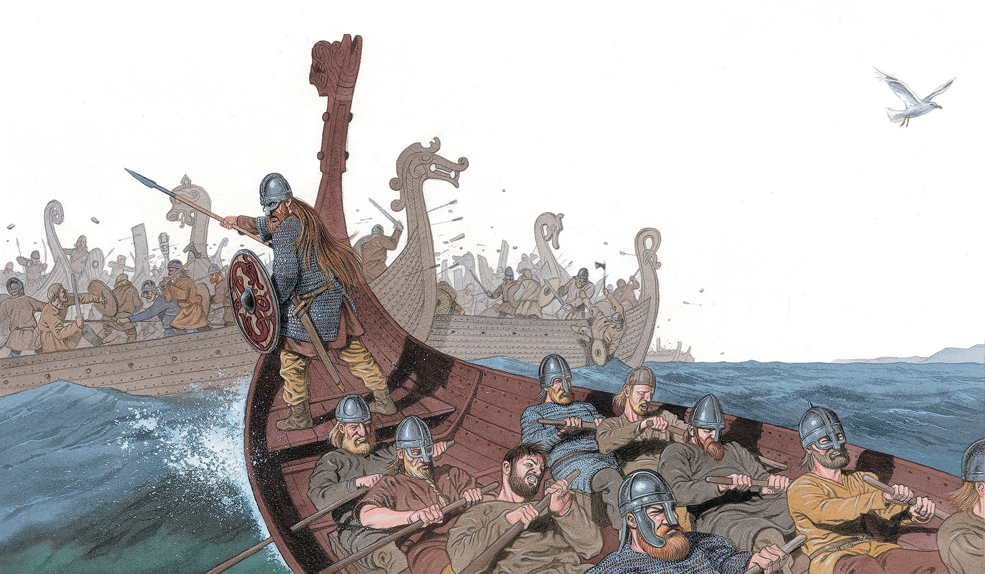 Anders Kvåle Rues bilde av slaget i Hafrsfjord
